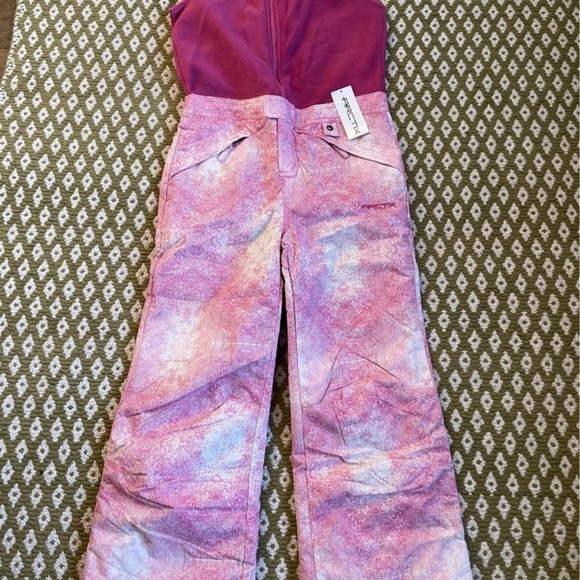 NEW MEDIUM 8-10 Arctix Kids Limitless Fleece Top Bib Overalls, Ombre Magenta - Picture 2 of 11